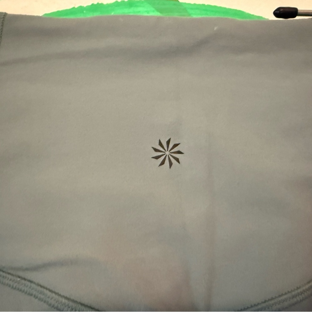 Athleta Elation Trim 7-8 High-Waist Grey Active Leggings with Side Stripe - Picture 3 of 4